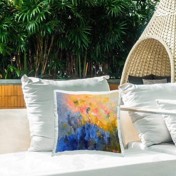 Stupell Industries Patrick Dennis | Vivid Abstract Blossoms Printed Throw Pillow