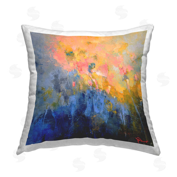 stupell industries Patrick Dennis | Vivid Abstract Blossoms Printed Throw Pillow