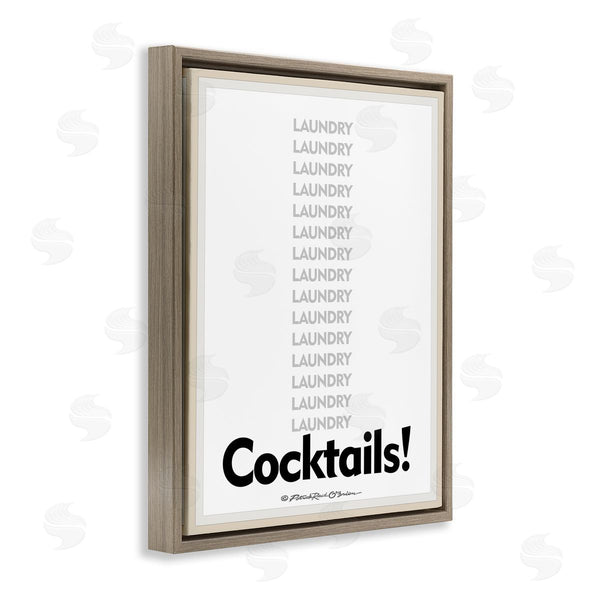 Stupell Industries Patrick Reid O'Brien | Laundry And Cocktails Funny