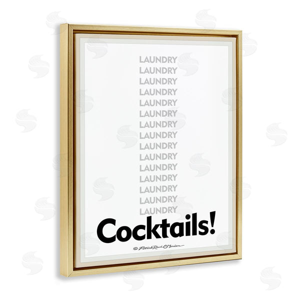 Stupell Industries Patrick Reid O'Brien | Laundry And Cocktails Funny
