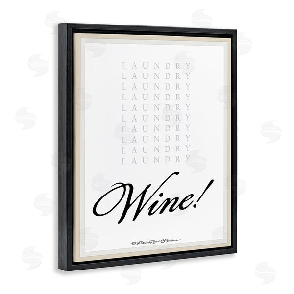 Stupell Industries Patrick Reid O'Brien | Laundry And Wine Funny