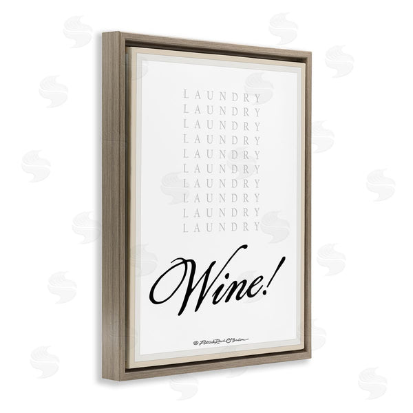 Stupell Industries Patrick Reid O'Brien | Laundry And Wine Funny