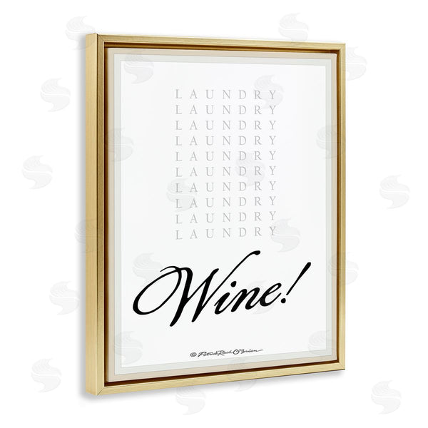 Stupell Industries Patrick Reid O'Brien | Laundry And Wine Funny