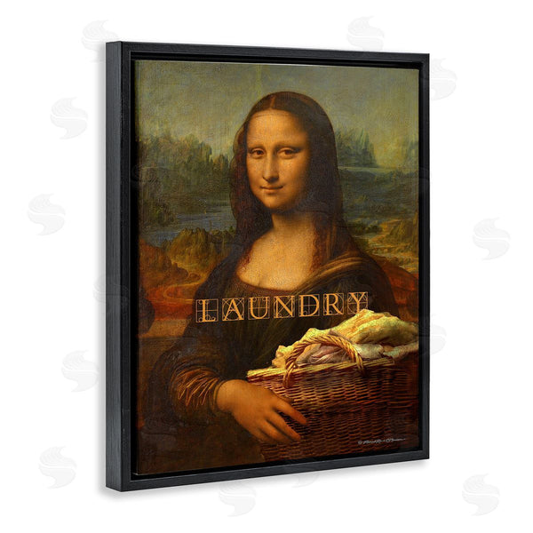 Stupell Industries Patrick Reid O'Brien | Mona Lisa Laundry Funny