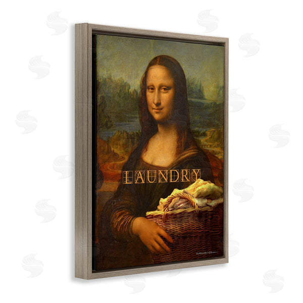 Stupell Industries Patrick Reid O'Brien | Mona Lisa Laundry Funny