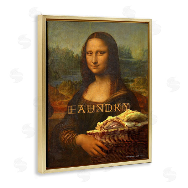 Stupell Industries Patrick Reid O'Brien | Mona Lisa Laundry Funny