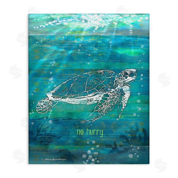 stupell industries Patrick Reid O'Brien | No Hurry Turtle Phrase Wall Art