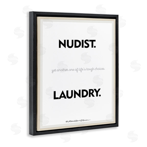 Stupell Industries Patrick Reid O'Brien | Nudist Or Laundry Funny Wall Art