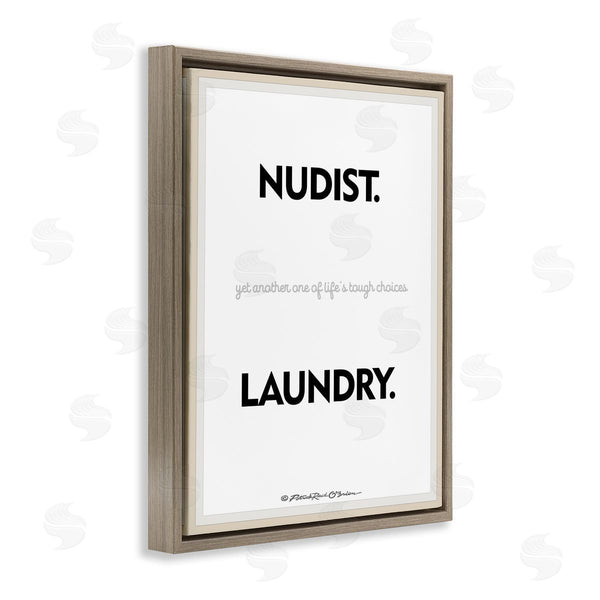 Stupell Industries Patrick Reid O'Brien | Nudist Or Laundry Funny Wall Art