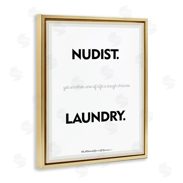 Stupell Industries Patrick Reid O'Brien | Nudist Or Laundry Funny Wall Art