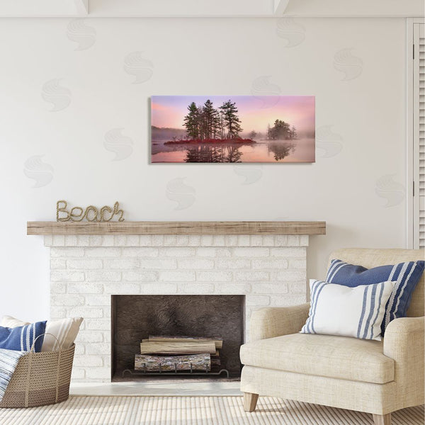 Stupell Industries Patrick Zephyr | Lake Island Trees Sunrise Sky Wall Art