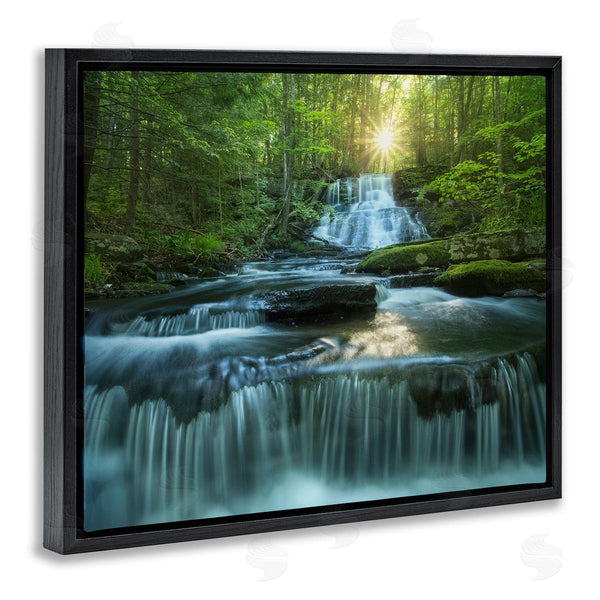 Stupell Industries Patrick Zephyr | Rocky Waterfall Landscape Wall Art
