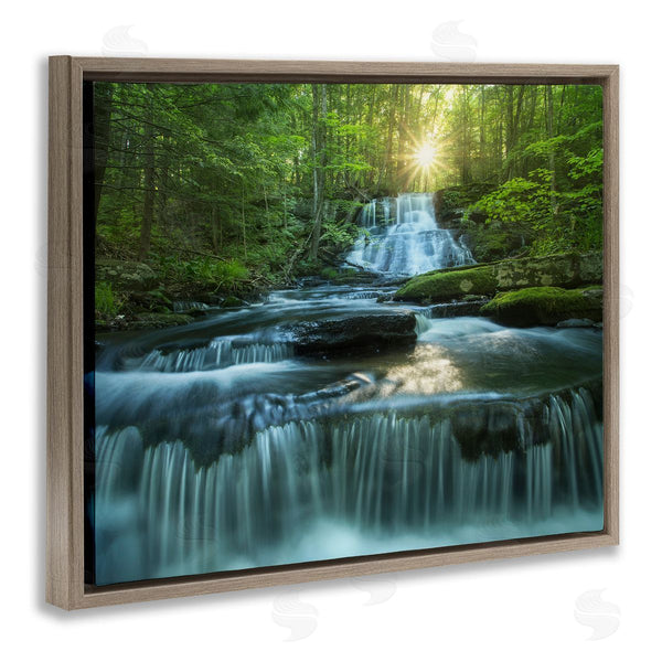 Stupell Industries Patrick Zephyr | Rocky Waterfall Landscape Wall Art