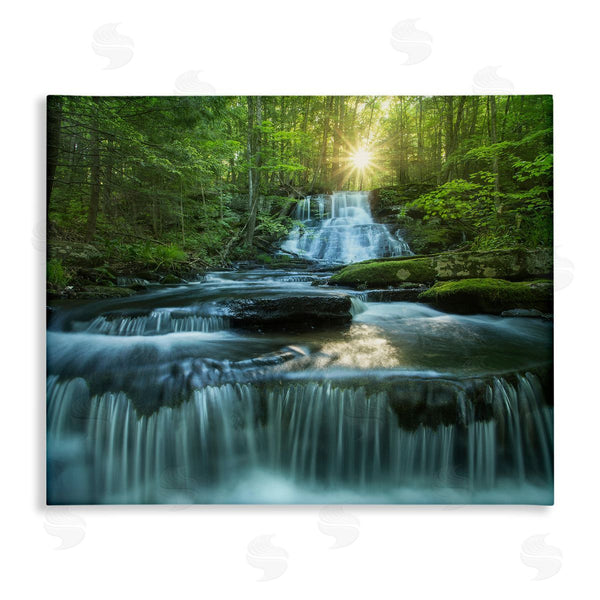 stupell industries Patrick Zephyr | Rocky Waterfall Landscape Wall Art