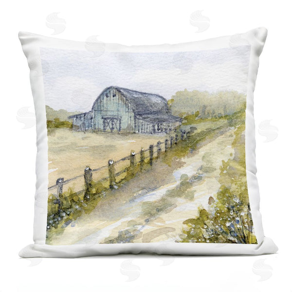 Stupell Industries Patti Bishop | Blue Barn Lane Throw Pillow