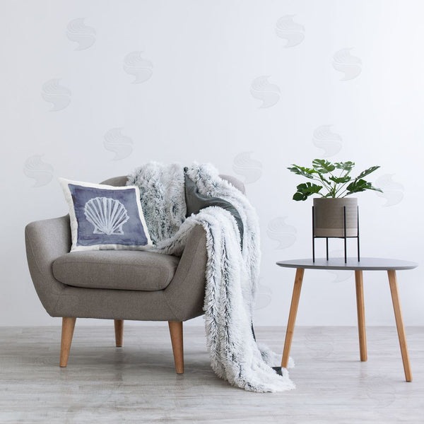 Stupell Industries Patti Bishop | Clam Shell Impression Printed Throw Pillow