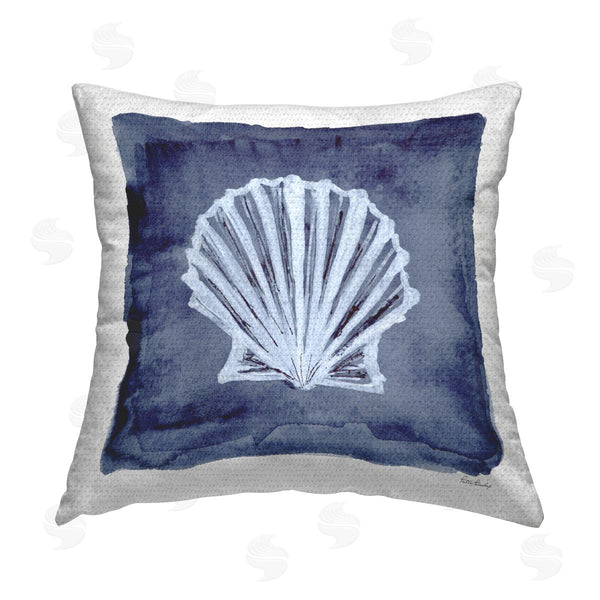Stupell Industries Patti Bishop | Clam Shell Impression Printed Throw Pillow