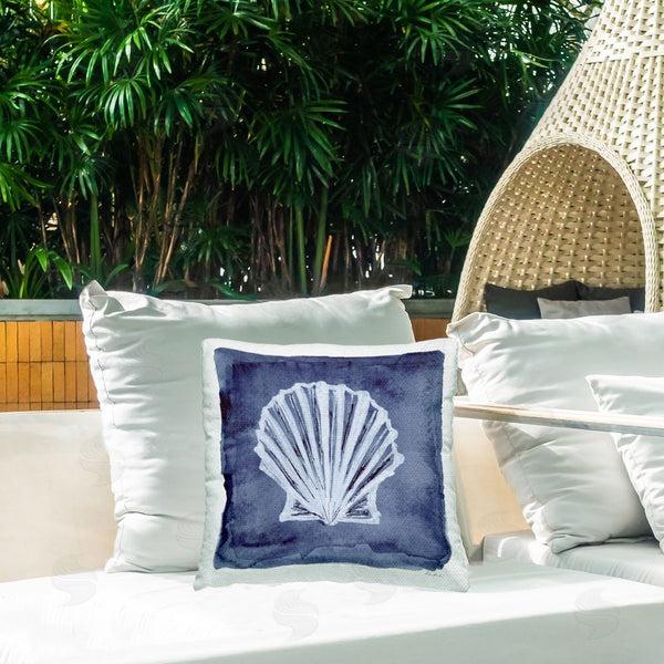 Stupell Industries Patti Bishop | Clam Shell Impression Printed Throw Pillow