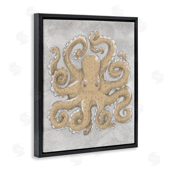 Stupell Industries Patti Bishop | Grey Octopus Drawing