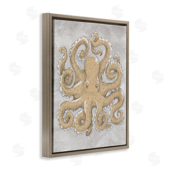 Stupell Industries Patti Bishop | Grey Octopus Drawing