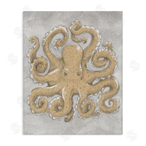 stupell industries Patti Bishop | Grey Octopus Drawing