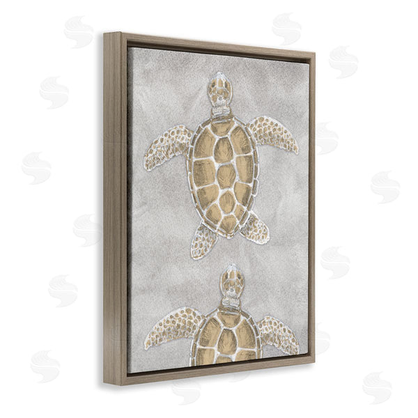 Stupell Industries Patti Bishop | Grey Sea Turtles Drawing