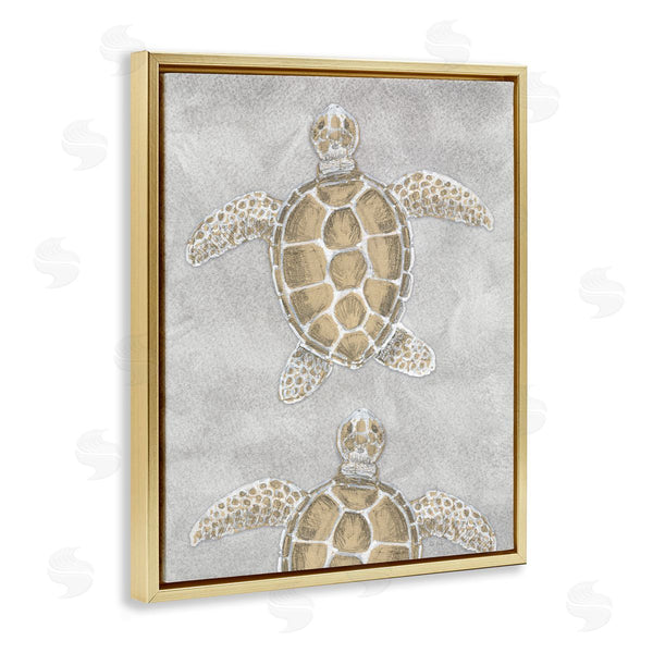 Stupell Industries Patti Bishop | Grey Sea Turtles Drawing