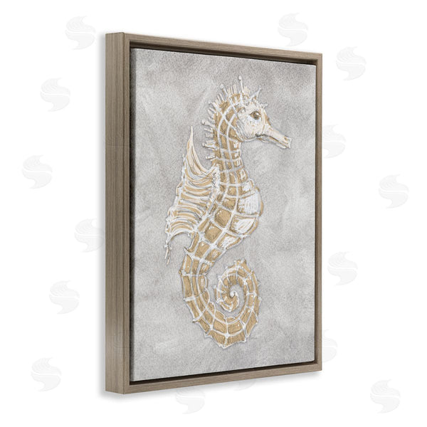 Stupell Industries Patti Bishop | Grey Seahorse Drawing