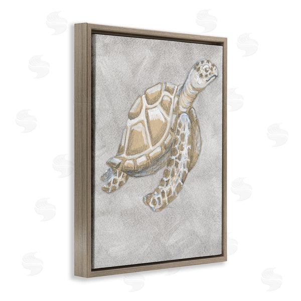 Stupell Industries Patti Bishop | Grey Turtle Drawing