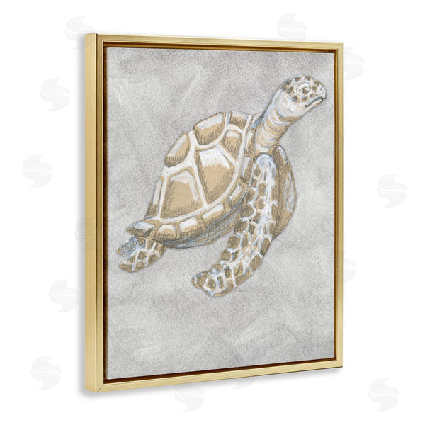 Stupell Industries Patti Bishop | Grey Turtle Drawing