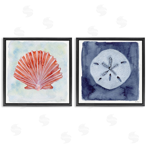 Stupell Industries Patti Bishop | Peach Scallop & White Sand Dollar