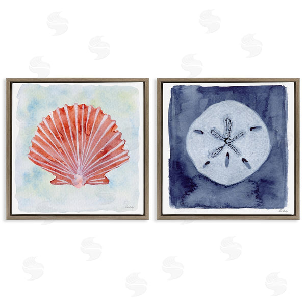 Stupell Industries Patti Bishop | Peach Scallop & White Sand Dollar