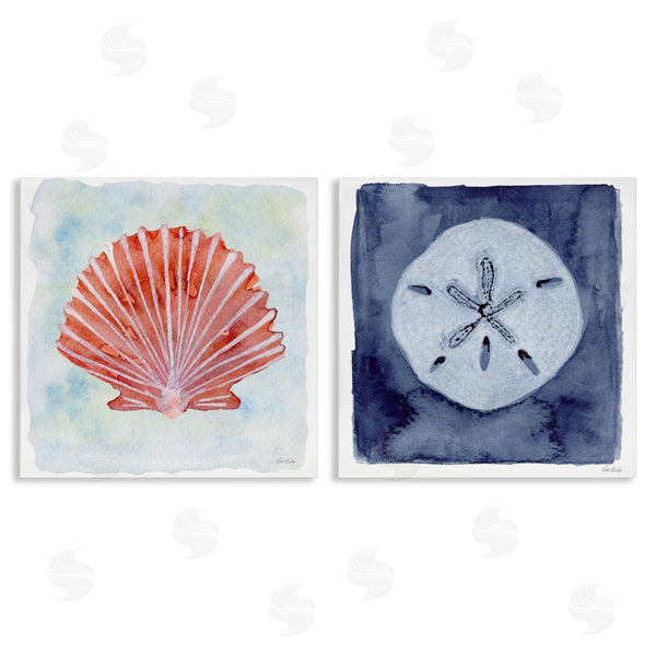 stupell industries Patti Bishop | Peach Scallop & White Sand Dollar