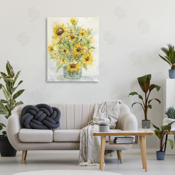 Stupell Industries Patti Bishop | Speckled Sun Flowers Vase Wall Art