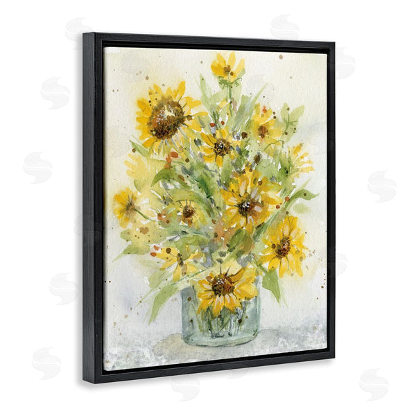 Stupell Industries Patti Bishop | Speckled Sun Flowers Vase Wall Art