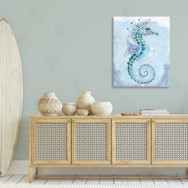 Stupell Industries Patti Bishop | Stained Glass Seahorse Wall Art