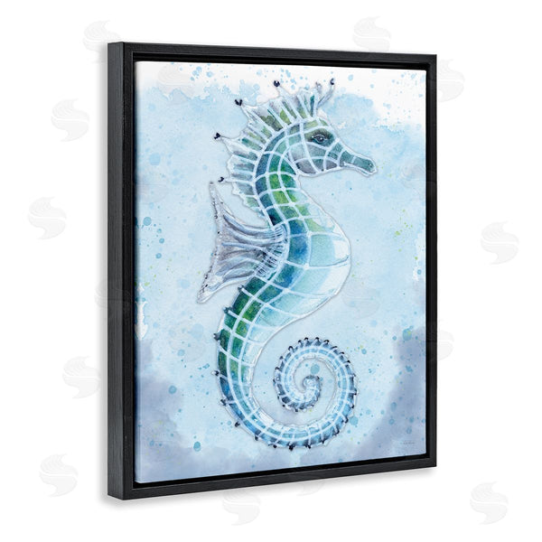 Stupell Industries Patti Bishop | Stained Glass Seahorse Wall Art