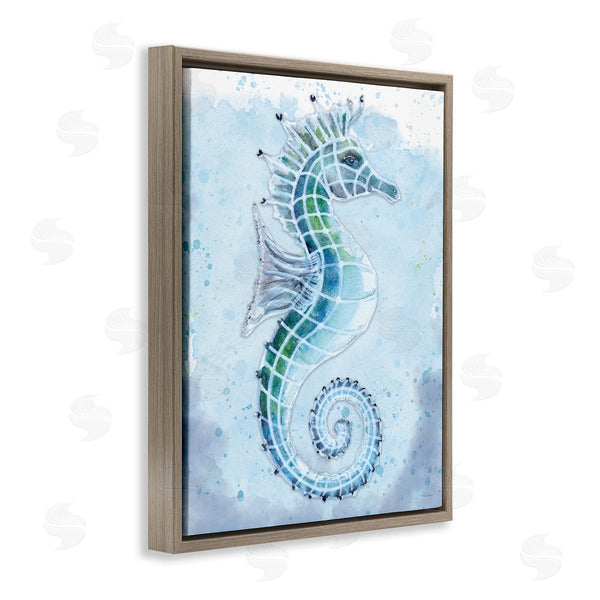 Stupell Industries Patti Bishop | Stained Glass Seahorse Wall Art