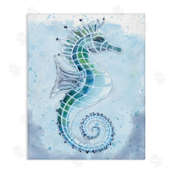 stupell industries Patti Bishop | Stained Glass Seahorse Wall Art