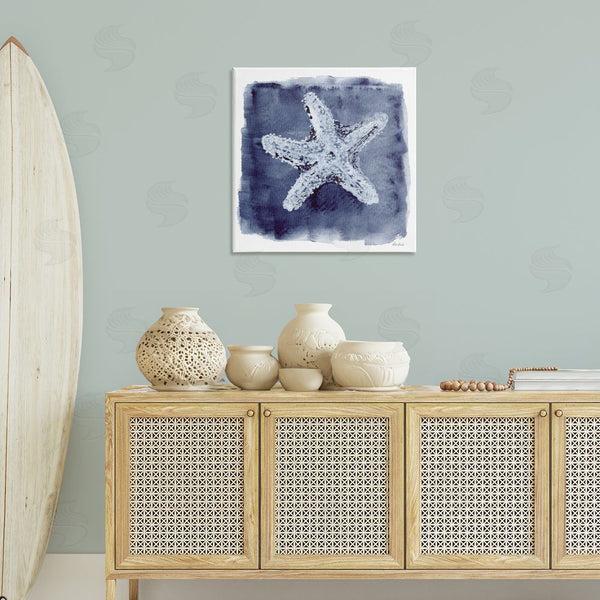 Stupell Industries Patti Bishop | Starfish Blue Impression Wall Art