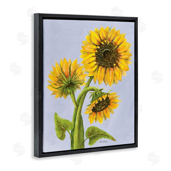 Stupell Industries Patti Bishop | Sunflower Trio Against Blue Wall Art
