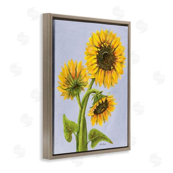 Stupell Industries Patti Bishop | Sunflower Trio Against Blue Wall Art