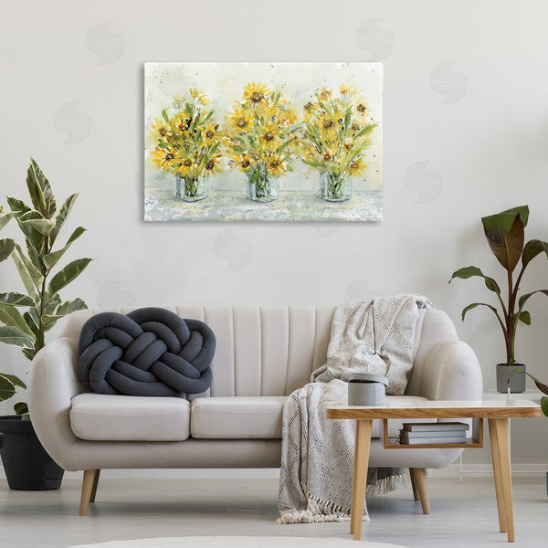 Stupell Industries Patti Bishop | Trio Of Sunflower Vases Wall Art