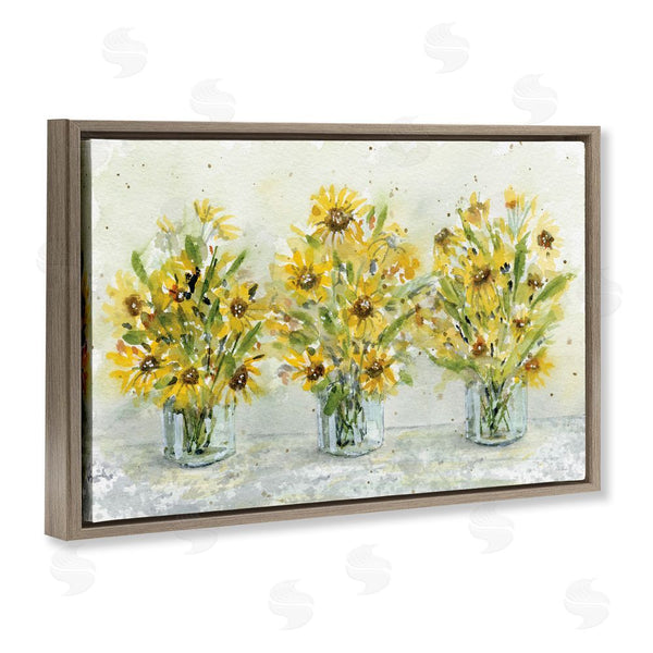 Stupell Industries Patti Bishop | Trio Of Sunflower Vases Wall Art
