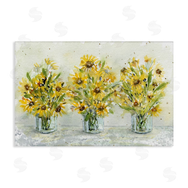 stupell industries Patti Bishop | Trio of Sunflower Vases Wall Art