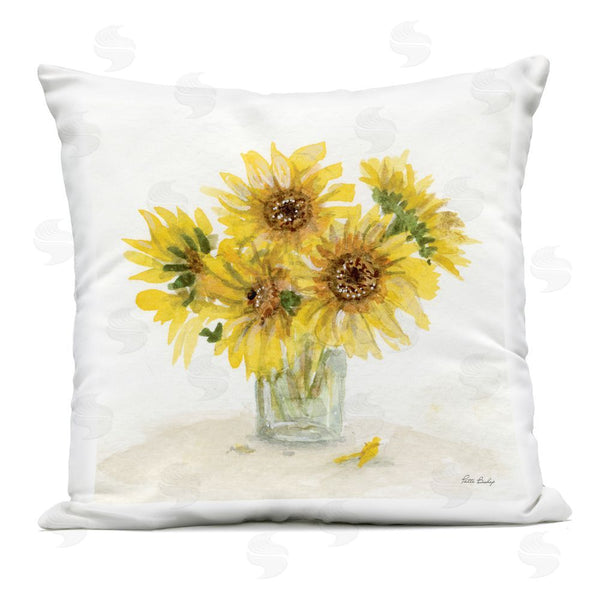 Stupell Industries Patti Bishop | Unfurling Sunflowers Vase Printed Throw Pillow