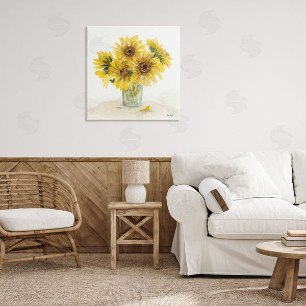 Stupell Industries Patti Bishop | Unfurling Sunflowers Vase Wall Art