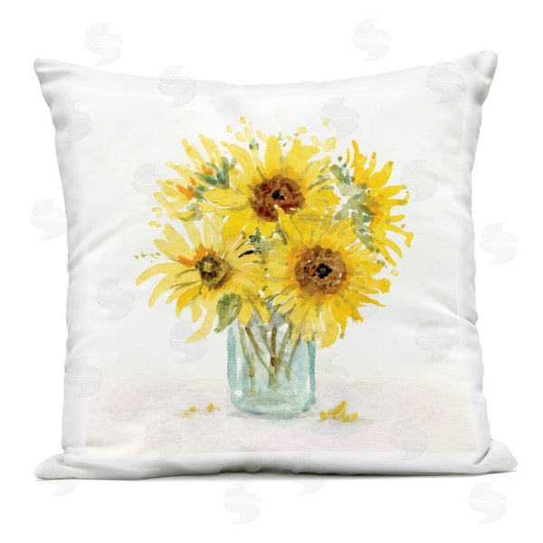 Stupell Industries Patti Bishop | Warm Yellow Sunflower Bouquet Printed Throw Pillow