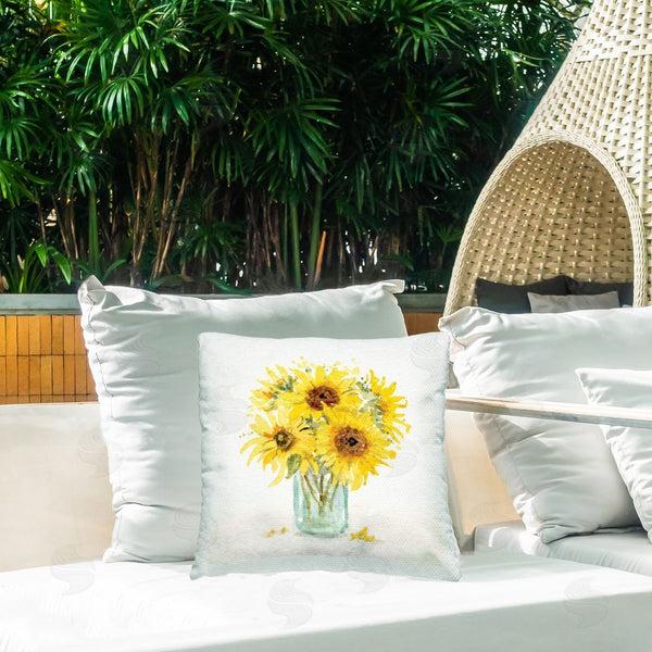 Stupell Industries Patti Bishop | Warm Yellow Sunflower Bouquet Printed Throw Pillow
