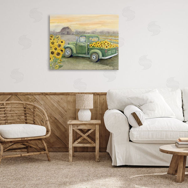 Stupell Industries Patti Bishop | Wild Sunflower Truck Harvest Wall Art